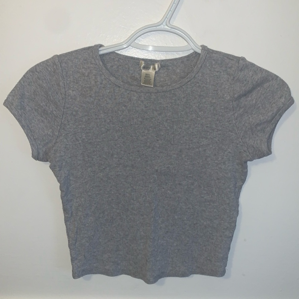 Gray crop top, worn a couple times, great shape, size small